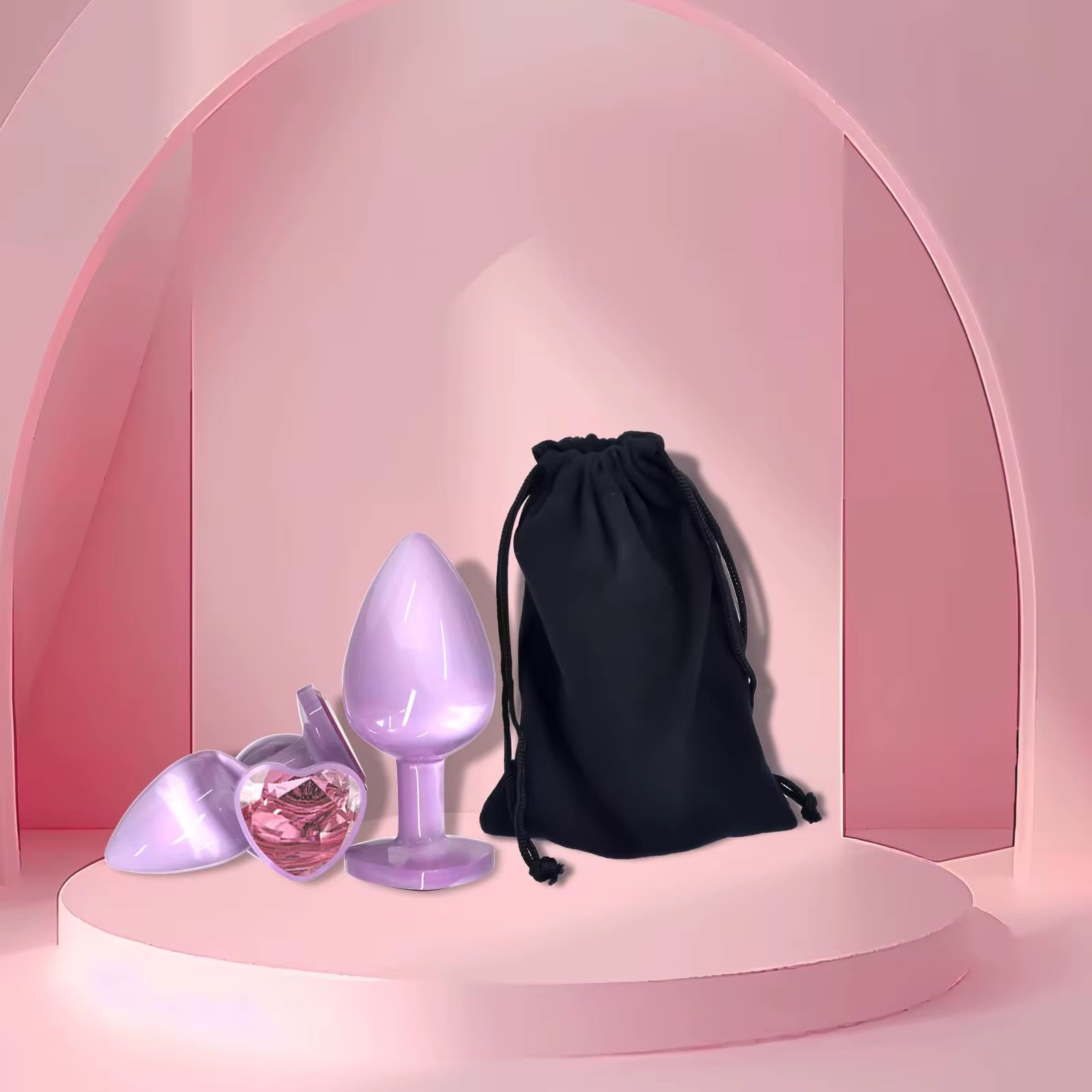 Money Doll Heart Gem anal plug 3 pc Starter kit