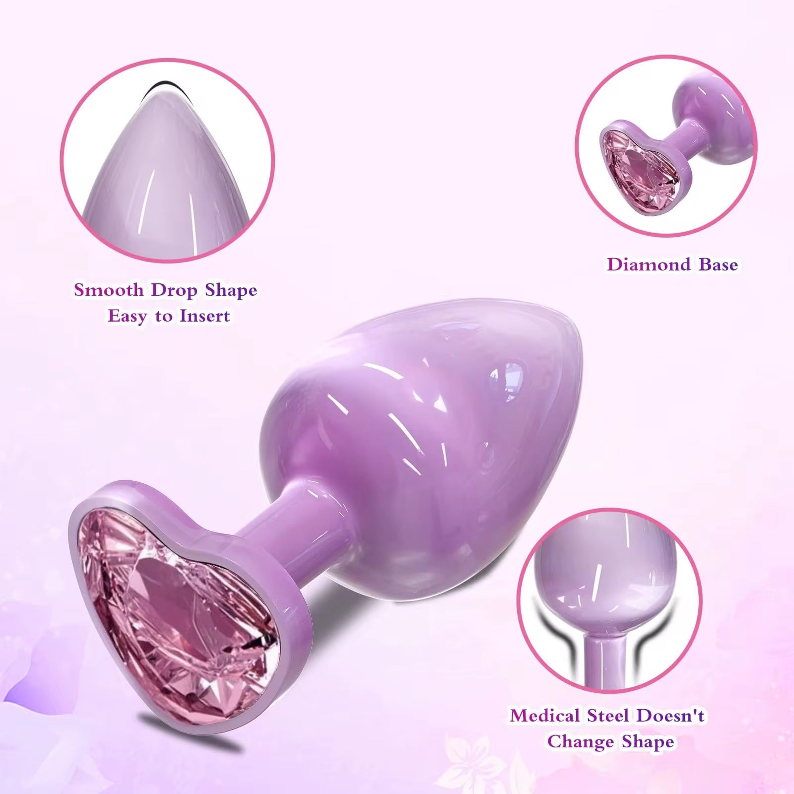Money Doll Heart Gem anal plug 3 pc Starter kit